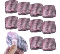 Générique Tampon Jex avec Savon, 10 Pièces Tampons De Savon en Laine d'acier Réutilisable, Brosse Multi Usages Abrasive pour L'hygiène des Casseroles, des Poêles, Desplaques De Cuisson (Rouge,10pcs)