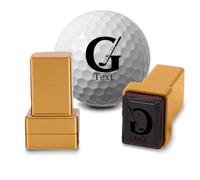 Générique Tampon personnalisé pour Balle de Golf avec Nom, Initiales ou Logo Encre Imperméable Rechargeable Idée Cadeau pour Golfeur, Papa - Accessoire de Golf Compact et Imperméable (Or-M)