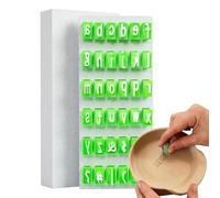 Générique Tampons À Lettres en Argile,Chiffres Lettres Alphabet pour Argile - Moules Béton pour Artistes Bricolage Étiquettes Noms Bijoux Décorations De Gâteaux Anniversaire Mariage Fêtes