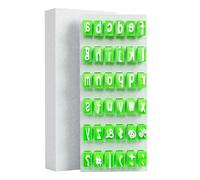 Générique Tampons À Lettres en Argile,Embosseur Alphabet Majuscules pour Fondant - Moules Béton pour Artistes Bricolage Étiquettes Noms Bijoux Décorations De Gâteaux Anniversaire Mariage Fêtes