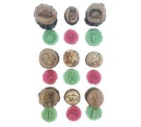 Générique Tampons Animaux pour - Encreur Automatique Bébé, Empreintes Forêt Jeu Éducatif | Kit Loisirs Créatifs Bois Scrapbooking Activités Scolaires Prix Classe