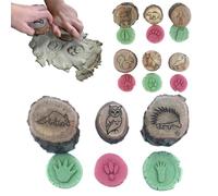 Générique Tampons De Pâte À Modeler en Bois - 3,5x3,5 Cm | Empreintes d'animaux De La Forêt | Kits De Loisirs Créatifs Et Jouets Éducatifs pour Activités d'apprentissage en Maternelle