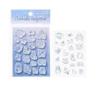 Générique Tampons en Caoutchouc Transparents - Bloc Acrylique en de Silicone | Timbre à Motif de Dessin animé pour Mignons, Transparent DIY pour Bullet Journal, Scrapbooking, Accessoires a