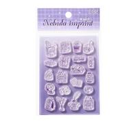 Générique Tampons pour Journal | Silicone Clair décoratif Mignon avec Manche Acrylique,Set De Tampons Journaling,pour Livres Étagère Classeur Carnet Agenda Cartes Photo Lettre École