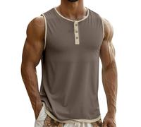 Générique Tank Top Homme Gym - Débardeur Homme sans Manche Débardeurs élégants à Manches Courtes pour Hommes Gilet en Lin uni pour Un Usage Quotidien décontracté