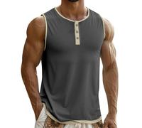 Générique Tank Top Homme Gym - Débardeur Homme sans Manche Débardeurs élégants à Manches Courtes pour Hommes Gilet en Lin uni pour Un Usage Quotidien décontracté