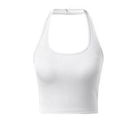 Générique Tank Tops Femme Débardeurs Débardeur Haut Ete Crop Top Forme Ajustable Vetements Mode Croc Sans Couture T-Shirt Pour Voyager En Avion Debardeur Blanc