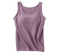 Générique Tank Tops Femme Débardeurs Haut Débardeur Sport Avec Brassière Intégrée Blanc Chic Matière Respirante Top Ete Croc Soutien Intégré Pour Grand Bonnet Les Soirées En Terrasse Debardeur Caraco