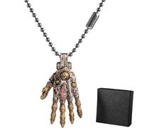 Générique Taoist Mechanical Hand Pendant,Movable Finger Joints Robot Hand Charm Necklace,Steampunk Mechanical Hands Jewelry,Punk Lover Gift for Men Women (1)