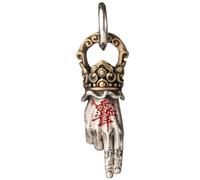 Générique Taoist Metal Copper Gesture Ring Pendant, Unique Vintage Hand Decoration Charm Necklace, Cool Versatile Key Chain for Men Women