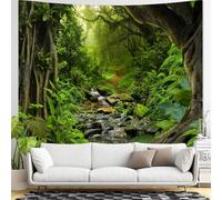 Générique Tapestries Extra Large 200 x 300 cm, Custom Images Banners Signs Personalized Tapestry Wall Hanging, Green, Brown Forest Landscape Pattern,