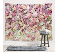 Générique Tapestries Extra Large 200 x 300 cm, Custom Images Banners Signs Personalized Tapestry Wall Hanging, Multicolored Floral Pink, White, Purple, Beige,