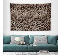 Générique Tapestries Extra Large 200 x 300 cm, Custom Images Banners Signs Personalized Tapestry Wall Hanging, Black, Brown Leopard Print Animal Pattern,