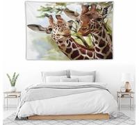 Générique Tapestries Extra Large 200 x 300 cm, Custom Images Banners Signs Personalized Tapestry Wall Hanging, Brown, Green, White, Beige Animal Pattern,