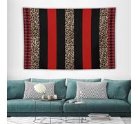 Générique Tapestries Extra Large 200 x 300 cm, Custom Images Banners Signs Personalized Tapestry Wall Hanging, Multicolor brown orange Red Black Modern Leopard Print Animal Pattern,