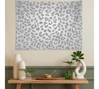 Générique Tapestries Extra Large 200 x 300 cm, Custom Images Banners Signs Personalized Tapestry Wall Hanging, Gray White Modern Leopard Print Animal Pattern,
