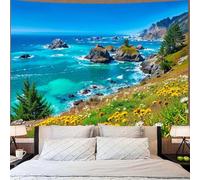 Générique Tapestries Extra Large 200 x 300 cm, Custom Images Banners Signs Personalized Tapestry Wall Hanging, Multicolored Modern Prints Blue, Green, Yellow, White,