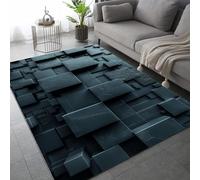 Générique Tapis 140x200 cm Imitation Cachemire Doux Motif 3D Cube Antidérapant Lavable Machine et Main Nettoyage Facile Abstrait Moderne Grand Tapis Chambre et Salon familial27K-52
