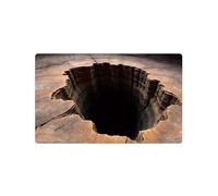 Générique Tapis 3D à Effet d'optique, Tapis Effet Trou sans Fond, paillasson antidérapant Effet piège, Fissure au Sol décorative, idéal pour l'entrée (Multicolore-B)