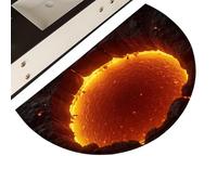 Générique Tapis 3D Illusion D'optique, Demi-Cercle, 50x80cm, Paillasson D'entrée Intérieur/extérieur, Tapis 3D Amusant À Illusion D'optique, Velours Ressemblent À Un Trou Illusions