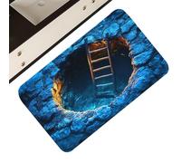 Générique Tapis 3D Illusion d'Optique - Design Trouble Profond Antidérapant | Tapis 3D Illusion d'Optique - pour Cuisine Salle de Bain Entrée Intérieur Décoration Halloween