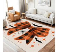 Générique Tapis 3D Nœud Plaid Lavable 100x100 - Motif Toile D'araignée Star, Tapis Carré Salon Chambre Antidérapant Poil Court Doux, Decoration Chambre Descente de Lit, FD1015