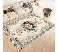 Générique Tapis 50x80 cm Imitation Cachemire Doux Motif 3D Fleurs Antidérapant Lavable Machine et Main Nettoyage Facile Style Européen Moderne Tapis Déco pour Cuisine entrée côté lit21K-32
