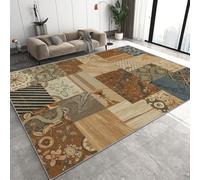 Générique Tapis 50x80 cm Imitation Cachemire Doux Motif 3D Patchwork Rétro Antidérapant Lavable Machine et Main Nettoyage Facile Bohême Tapis Déco pour Cuisine entrée côté lit 30K-16