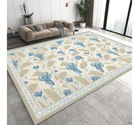 Générique Tapis 80x120 cm Imitation Cachemire Doux Motif 3D Fleurs Antidérapant Lavable Machine et Main Nettoyage Facile Rustique Vintage Français Tapis Déco pour Chambre Bureau coin28K-49