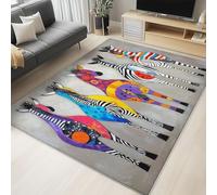 Générique Tapis à Motif Animaux zèbre Graffiti créatif Pop Art Salon Moderne Salle des Enfants Antidérapant à Poils Courts Doux Lavable Chambre Poil Ras de Sol - 120 x 170 cm