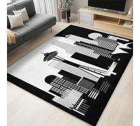 Générique Tapis à Motif Skyline Pop Art Salon Moderne Salle des Enfants Antidérapant à Poils Courts Doux Lavable Chambre Poil Ras de Sol - 80 x 150 cm