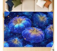 Générique Tapis à Poils Courts Boho antidérapant, Tapis Facile d'entretien Doux pour Salon, 60 x 120 cm, Lavable, Motif feu de Camp Chien, Noir et Rouge