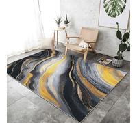 Générique Tapis Abstrait Lavable en Machine 80 x 150 cm, Doux à Poils Courts Tapis de Salon Luxe Tourbillon Marbre carpette imprimé Convient pour la Chambre la Salle à Manger et Le Bureau Couleur