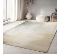Générique Tapis Abstrait Salon Texture de Couleur Neutre à Poils Courts Antidérapant Salon 60 x 90cm Chambre Poil Ras Doux Tapis de Décoration Paillassons pour entrée