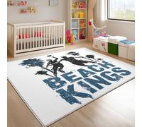 Générique Tapis Antidérapant Lavable Antifouling 180x240 cm, Blanc À Poils Courts Tapis pour Salon, Chambre À Coucher, ThèMe Beach-Volley Paillasson Doux Chambre d'enfant Décoration