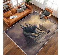 Générique Tapis Anu hambre 140 x 200 cm, Lavable Grand Tapis Salon Pyramides Égyptiennes, Poils Antidérapant Poils Ras Doux Moquette pour Bureau Cuisine Descente de Lit P-&122