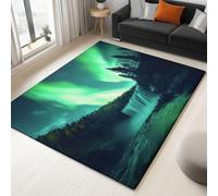 Générique Tapis Aurore - Tapis Salon, Salle à Manger, Chambre Adulte et Ado, Cuisine - Saisons Nombres Nuages ArctiquePoil Ras Doux 60 x 90 cm