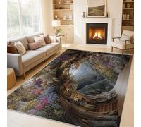 Générique Tapis Bibliothèque Forest, Tapis Entree Interieur Bibliothèque Fantastique, Poils Antidérapant Courts Doux Moquette Paillasson Interieur Entree Un Nettoyage Facile 40x60 cm P-&55