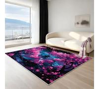 Générique Tapis bohème à Poils Courts antidérapant - Tapis de Salon Doux et Facile d’Entretien, Tapis Lavable Moderne uni ou à Motif, 160 X 230 cm, mystérieux lumière Brillante, Rose