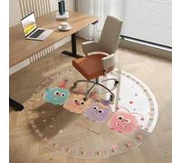 Générique Tapis Bureau Sol, Rond PVC 1 mm, Little Monsters