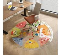 Générique Tapis Bureau Sol, Rond PVC 1 mm, Smiley Monsters