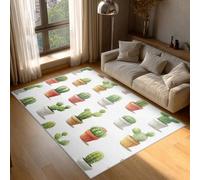 Générique Tapis Cactus, Tapis Entree Interieur Plantes Succulentes, Poils Antidérapant Courts Doux Moquette Paillasson Interieur Entree Un Nettoyage Facile 40x60 cm P-&56