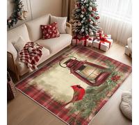 Générique Tapis Cardinal, Tapis Entree Interieur á Carreaux Buffalo, Poils Antidérapant Courts Doux Moquette Paillasson Interieur Entree Un Nettoyage Facile 50 x 80 cm P-&19