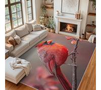 Générique Tapis Cardinal, Tapis Entree Interieur Oiseau Réaliste, Poils Antidérapant Courts Doux Moquette Paillasson Interieur Entree Un Nettoyage Facile 60 x 90 cm P-&7