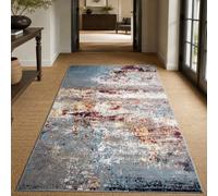 Générique Tapis Carré,Abstrait Gris, Bleu, Blanc, Rouge, Jaune, 150 x 150 cm, Tapis pour Salon Chambre Décoratif Coussin de Chaise Canapé Natte Coussinets,