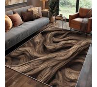 Générique Tapis Carré Bois Chambre 200x200 cm Motif 3D Branche Rustique, Tapis Cuisine Lavable Antidérapant Doux Poil Ras, Deco Chambre Moquette, j1d4547