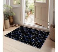 Générique Tapis Chambre Enfant Noir, Fantastique Univers Étoiles - Tapis Enfant Facile d'entretien et Doux pour Chambres à Coucher Salle de Jeu Chambre Fille Garçon Bébé 100 x 150 cm
