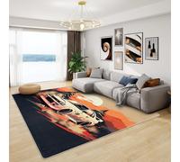 Générique Tapis Chambre JDM - Tapis Motif Voiture, Tapis Couloir Salon Chambre Voiture de Course Garcon, Moquette Antidérapant et Lavable en Machine, Tapis de Sol Interieur Doux à Poil Ras, 80x150 cm
