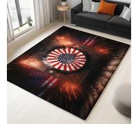 Générique Tapis Chambre Modernes Cible De Fléchettes HD 60 X 90 Cm Tapis Antidérapant À Poils Courts, Intérieur Moelleux Épais, Facile À Entretenir pour Salon Salle À Manger Bureau À Domicile, Noir