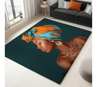 Générique Tapis Chambre Photographie Femmes Traditionnelles 120 X 170 Cm Tapis Antidérapant À Poils Courts, Intérieur Moelleux Épais, Facile À Entretenir pour Salon, Salle À Manger, Vert Foncé